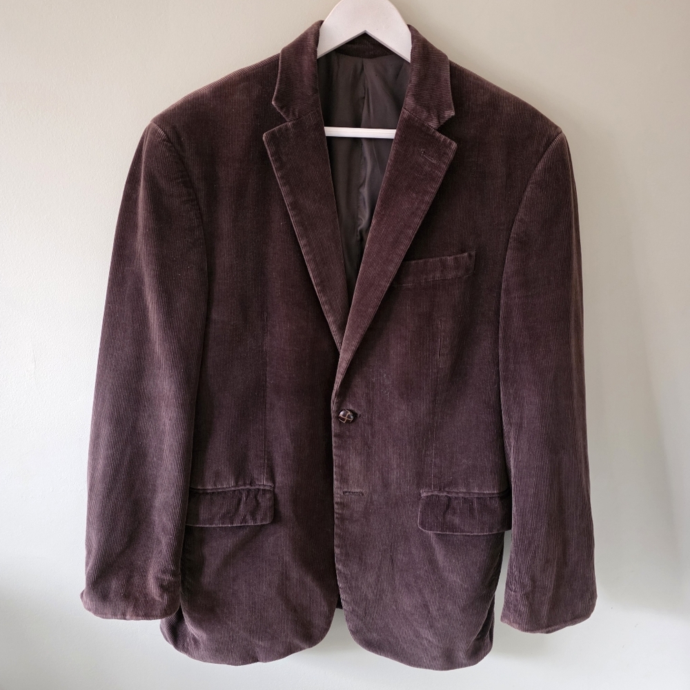 Lauren Ralph Lauren 38R Brown Corduroy Blazer Old Money Ivy League Academia